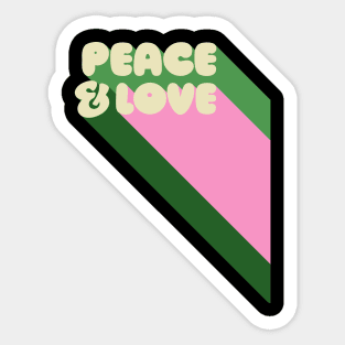 Peace and love Sticker